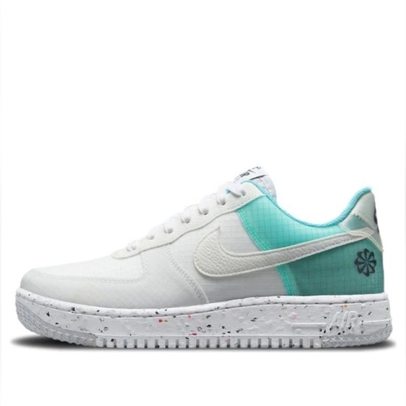 Nike women’s Air Force 1 Crater Move To Zero White Dynamic Turquoise Size 6 - Picture 1 of 12